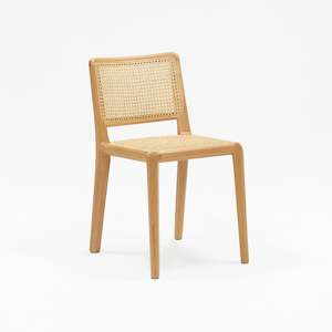Dining: Boardwalk Chair Oak with Rattan Seat & Back