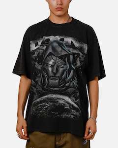 SS-Tees: Goat Crew Marvel Doctor Doom No Rivals Vintage T-Shirt Black Acidwash