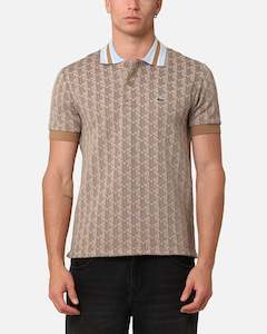 Mens Lacoste: Lacoste Core Originals Monogram Polo Shirt Croissant