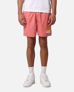 Mens Lacoste: Lacoste Sunbleached Swim Shorts Sierra Red