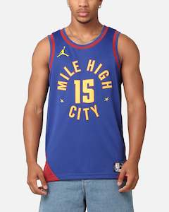 Jordan Tops Jersey: Jordan Denver Nuggets Nikola Jokić Statement Edition 2022/23 Dri-FIT Swingman Jersey Rush Blue/Team Crimson