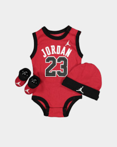 Baby Toddlers Tops Ages 0 2: Jordan Infant Jordan 23 Jersey 3 Piece Set Red