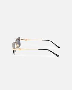 Accessories Sunnies: Belvoir & Co Hampton Sunglasses Black/Gold