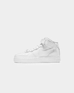 Younger Kids Footwear Ages 2 7: Nike Kids' Air Force 1 Mid LE (GS) White/White