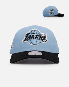 Mens Sale Headwear: Mitchell & Ness Los Angeles Lakers 'Vapor Blue' 1998 Champion Pro Crown Snapback Blue