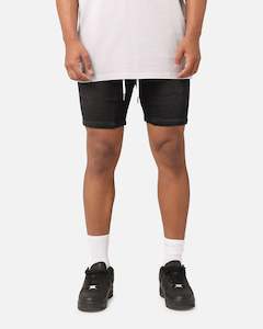 Mens Saint Morta Bottoms Denim Shorts: Saint Morta Correr Denim Shorts Washed Black