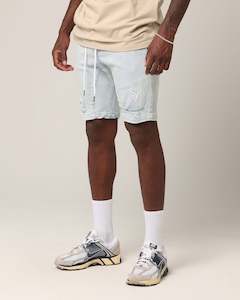Mens Saint Morta Bottoms Denim Shorts: Saint Morta Annex Denim Shorts Light Blue