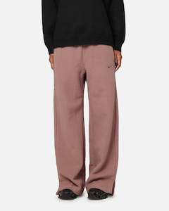 Nike Bottoms Trackpant: Nike Women's Sportswear Pheonix Plush High Waisted Wide Leg Cody Fleece Pants Smokey Mauve/Black