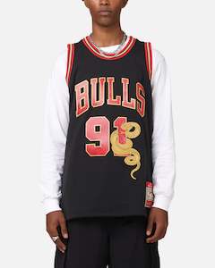 Nba Jersey: Mitchell & Ness Chicago Bulls Dennis Rodman 1997 Swingman Jersey Black/Gold