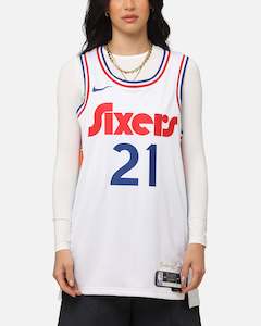 Nba Jersey: Nike Joel Embiid Philadelphia 76ers #21 City Edition 2024/25 Nike Dri-Fit NBA Swingman Jersey White