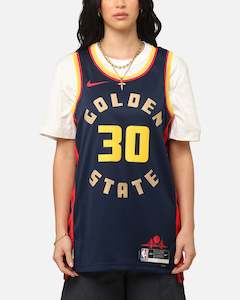 Nba Jersey: Nike Stephen Curry Golden State Warriors #30 City Edition 2024/25 Nike Dri-Fit NBA Swingman Jersey College Navy