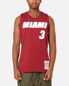 Nba Jersey: Mitchell & Ness Miami Heat Dwyane Wade 'Love & Devotion' Swingman Jersey Dark Pink