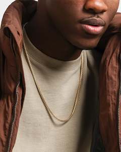 House Of Auric Chains: House Of Auric Franco 2.8mm 24" Chain 18k Gold Vermeil