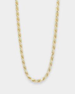 House Of Auric Chains: House Of Auric Rope 4mm 24" Chain 18k Gold Vermeil