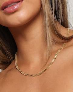 House Of Auric Chains: House Of Auric Franco 2.8mm 18" Chain 18k Gold Vermeil