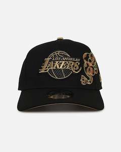 All Black And Gold: New Era Los Angeles Lakers 'Year Of The Snake' 9FORTY A-Frame Snapback Black/Gold