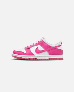All Kids: Nike Kids' Dunk Low (GS) White/Laser Fuchsia