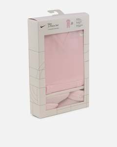 All Kids: Nike Infants' Rib Knit Romper and Socks Set Pink