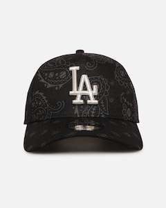 Mens New Arrivals: New Era Los Angeles Dodgers 'Tonal Paisley' 9FORTY A-Frame Snapback Black