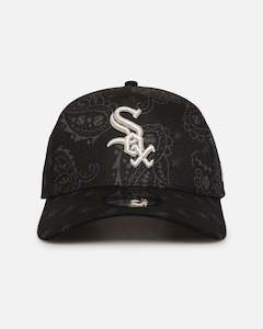 Mens New Arrivals: New Era Chicago White Sox 'Tonal Paisley' 9FORTY A-Frame Snapback Black