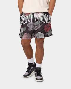Mens Back Catalogue Bottoms: Majestic Athletic New York Yankees Digi Floral Camo Shorts Faded Black