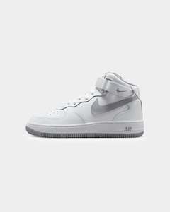 Nike Kids' Air Force 1 Mid LE (GS) White/Wolf Grey