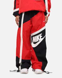 Nike Bottoms Trackpant: Nike Women's Sportswear Mid-Rise Street Woven Open-Hem Pants University Red/Black/Sail