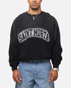 Saint Morta Spray Logo Crewneck Black