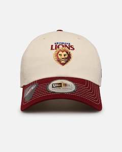 Mens Sale Headwear: New Era Brisbane Lions 'AFL 2025 2 Tone' Casual Classic Strapback Chrome White