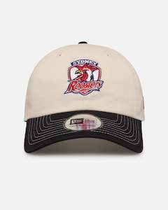 Mens Sale Headwear: New Era Sydney Roosters 'NRL 2-Tone 2025 Collection' Casual Classic Strapback Chrome White