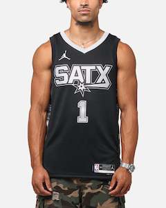 Nba Jersey: Nike Victor Wembanyama San Antonio Spurs #1 Statement Edition 2022/23 Nike Dri-Fit NBA Swingman Jersey Black