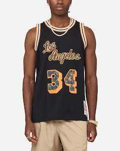 Mitchell & Ness Los Angeles Lakers Shaquille O'Neal 'Wilderness' &hellip;
