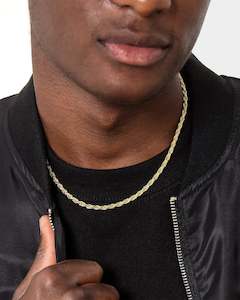 House Of Auric Rope 4mm 18" Chain 18k Gold Vermeil