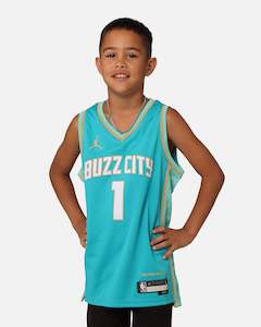 Nike Kids' Charlotte Hornets LaMelo Ball City Edition 2023/24 Swingman Jers&hellip;