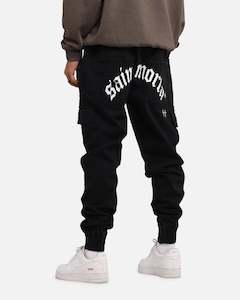 Saint Morta Gothic Cargo Joggers Black Shadow