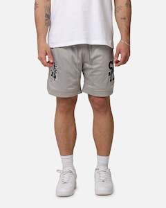 Saint Morta Bottoms Basketball Shorts: Saint Morta La Rambla Basketball Shorts Light Grey