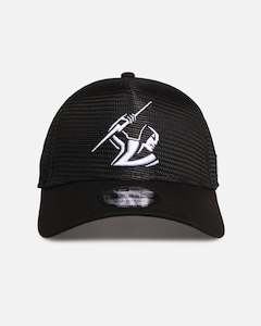 New Era Melbourne Storm 'NRL Mesh Crown' 9FORTY A-Frame Trucker Snapback Black