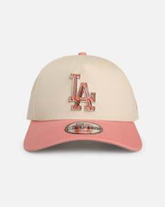 Womens Sale Headwear: New Era Los Angeles Dodgers 'Jelly Crystals Collection' 9FORTY A-Frame Snapback Chrome White/Pink