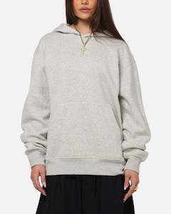 Womens Jordan: Jordan Brooklyn Fleece Pullover Hoodie Grey Heather/White