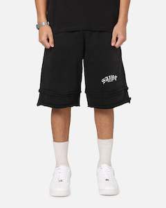 Saint Morta Gothic Layered Sweat Shorts Black