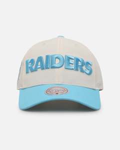 Mitchell & Ness Las Vegas Raiders 'Sky Blue' Pro Crown Snapback White Cream/Blue