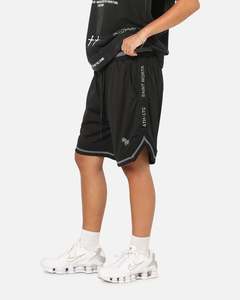 Saint Morta Bottoms Basketball Shorts: Saint Morta Athletc Taped Basketball Shorts Black