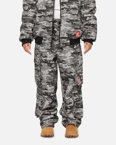 Carre Camo Baggy Pants Black Camo