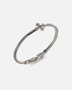 Mens Bracelets: Guess Mainline Rebel Knight Dagger Crystal Bracelet Silver