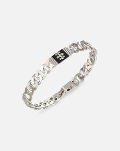 Mens Bracelets: Guess Mainline Rebel Moon 9mm Tag Bracelet Steel