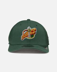 New Era Seattle SuperSonics 'HWC' 9SEVENTY Trucker Stretch Snapback Dark Green