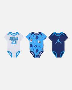 Kids New Arrivals: Jordan Infant Jumpamn 23 Jersey Bodysuit Set 3 Pack University Blue