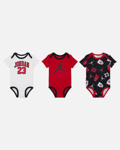 Jordan Infant Jumpamn 23 Jersey Bodysuit Set 3 Pack Black