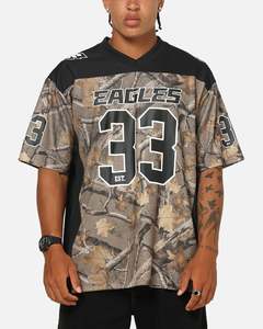 Majestic Athletic Philadelphia Eagles Mesh Oversized T-Shirt Khaki Forest Camo