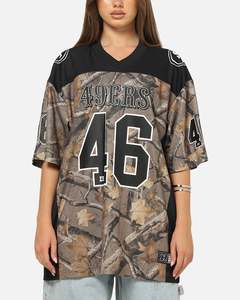 Majestic Athletic San Francisco 49ers Mesh Oversized T-Shirt Khaki Forest Camo